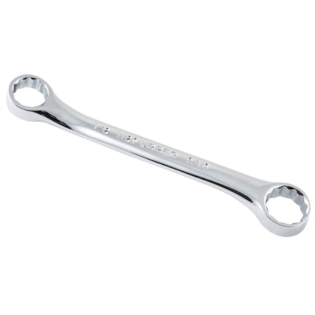 Urrea Full polished 12-point 15 Degree box-end wrench, 1/2" X 9/16" opening size 1126